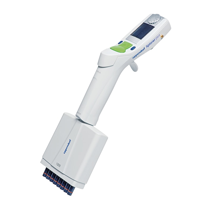 Eppendorf Xplorer electronic pipette, 8-channel, 50-1200 uL